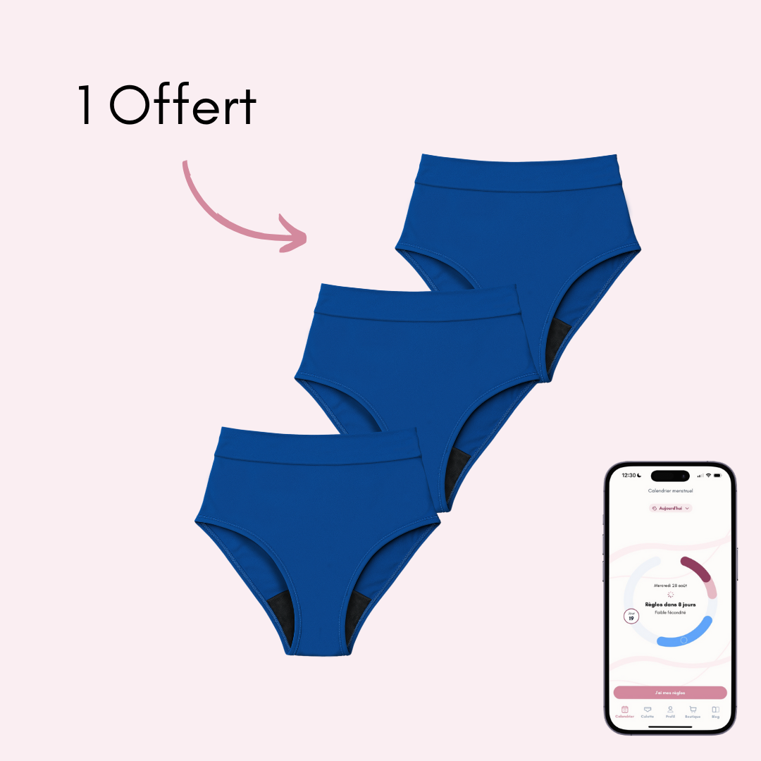 High-waisted period swimsuit Eléonore