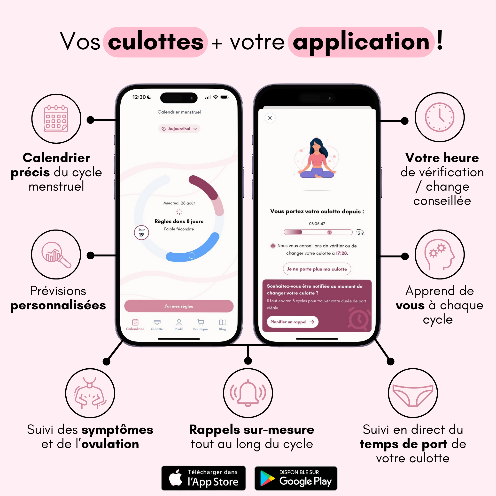 Culotte Menstruelle Respirante Céleste