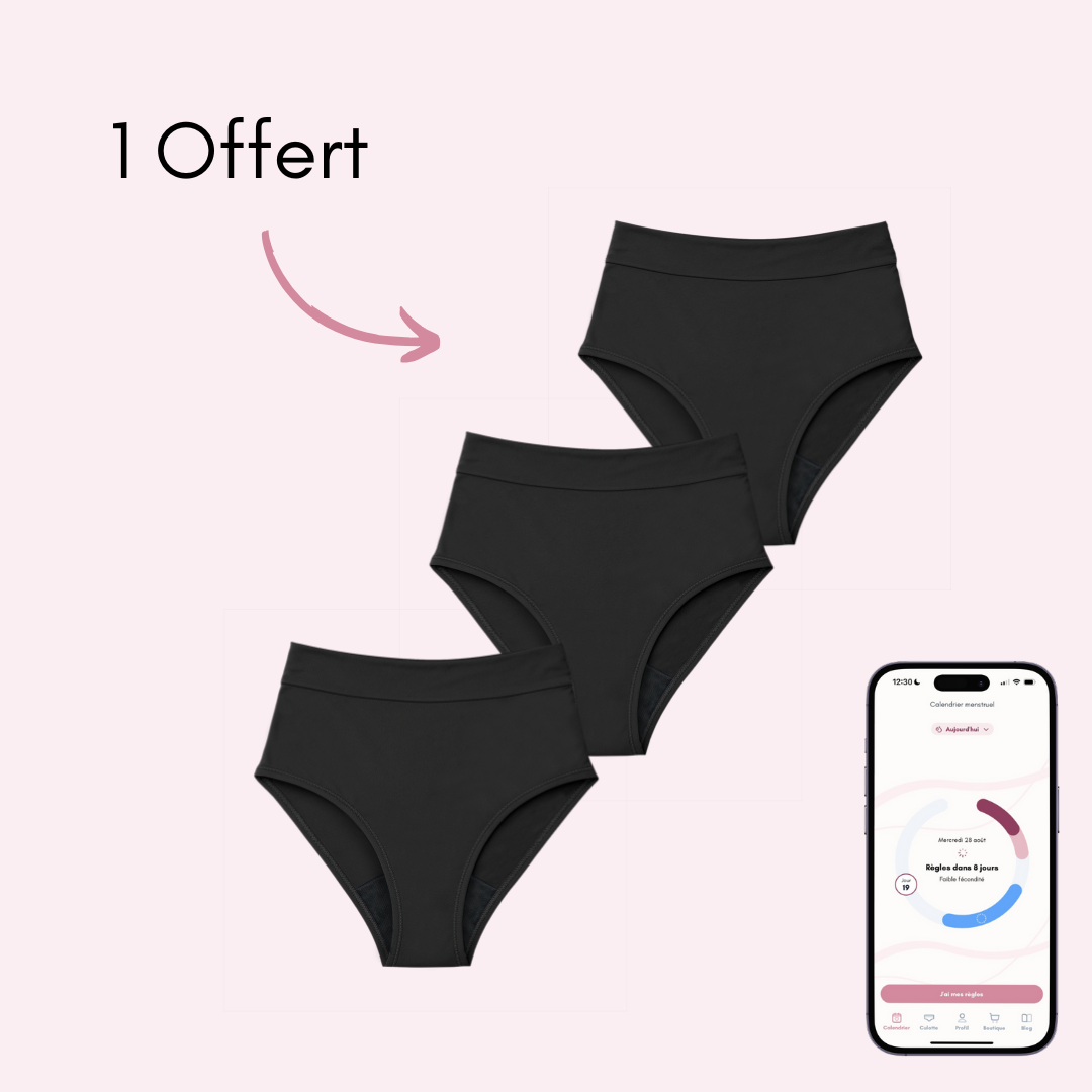 High-waisted period swimsuit Eléonore